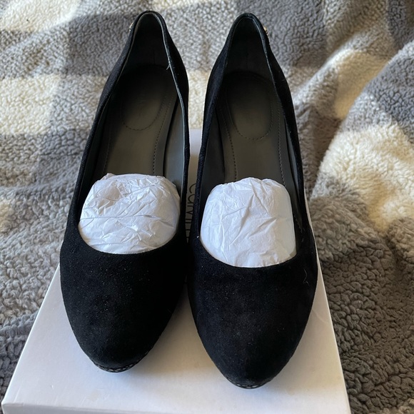 Calvin Klein Lin kid suede snake print heel - Picture 4 of 6